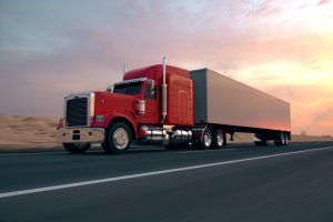 18-wheeler on the highway