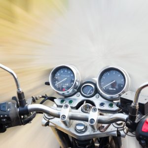 motorcycle riding in the street