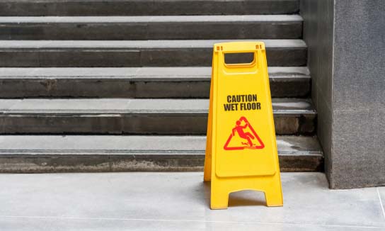 Caution wet floor sign