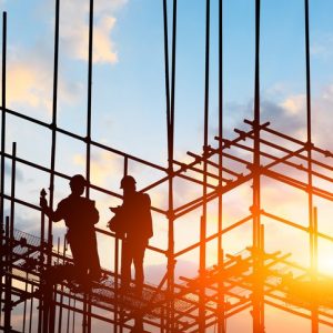 construction workers on scaffolding