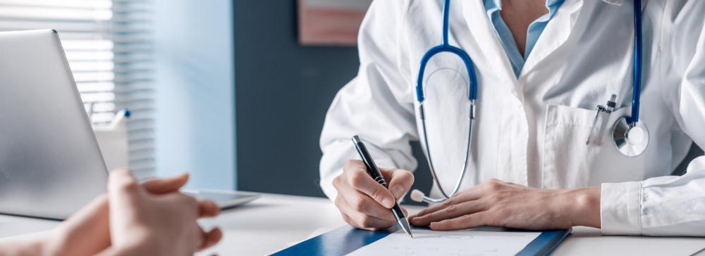 a doctor providing a consultation.